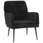 vidaXL Poltrona Nera 62x79x79 cm Velluto vidaXL Poltrona Nera 62x79x79 cm Velluto