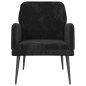 vidaXL Poltrona Nera 62x79x79 cm Velluto vidaXL Poltrona Nera 62x79x79 cm Velluto