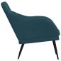 vidaXL Poltrona Blu 63x76x80 cm Velluto vidaXL Poltrona Blu 63x76x80 cm Velluto