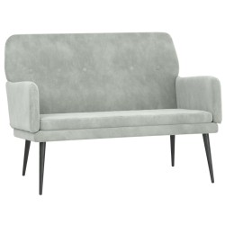 vidaXL Panca Grigio Chiaro 108x79x79 cm in Velluto