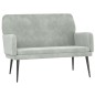 vidaXL Panca Grigio Chiaro 108x79x79 cm in Velluto vidaXL Panca Grigio Chiaro 108x79x79 cm in Velluto
