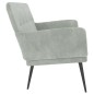 vidaXL Panca Grigio Chiaro 108x79x79 cm in Velluto vidaXL Panca Grigio Chiaro 108x79x79 cm in Velluto