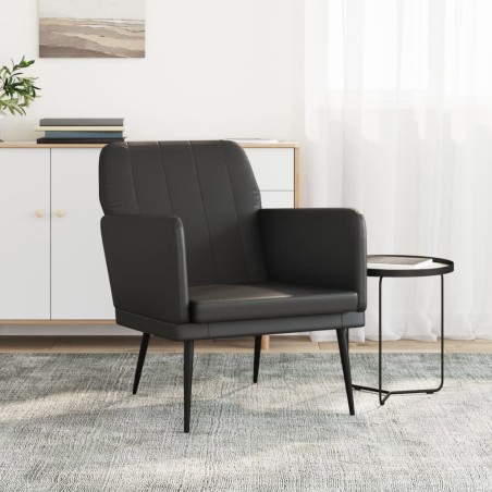 vidaXL Poltrona Nera 61x78x80 cm Similpelle