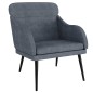 vidaXL Poltrona Grigio Scuro 63x76x80 cm Velluto vidaXL Poltrona Grigio Scuro 63x76x80 cm Velluto