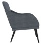 vidaXL Poltrona Grigio Scuro 63x76x80 cm Velluto vidaXL Poltrona Grigio Scuro 63x76x80 cm Velluto