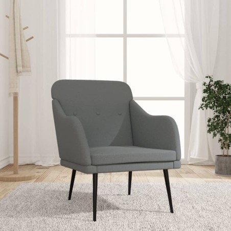 vidaXL Poltrona Grigio Scuro 63x76x80 cm in Tessuto
