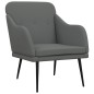 vidaXL Poltrona Grigio Scuro 63x76x80 cm in Tessuto vidaXL Poltrona Grigio Scuro 63x76x80 cm in Tessuto
