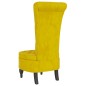 vidaXL Sedia con Schienale Alto Design con Bottoni in Velluto Giallo vidaXL Sedia con Schienale Alto Design con Bottoni in Velluto Giallo