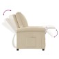 vidaXL Poltrona per TV Reclinabile in Tessuto Crema vidaXL Poltrona per TV Reclinabile in Tessuto Crema