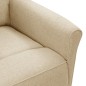 vidaXL Poltrona per TV Reclinabile in Tessuto Crema vidaXL Poltrona per TV Reclinabile in Tessuto Crema