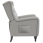 vidaXL Poltrona Reclinabile Grigio Chiaro in Velluto vidaXL Poltrona Reclinabile Grigio Chiaro in Velluto
