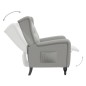 vidaXL Poltrona Reclinabile Grigio Chiaro in Velluto vidaXL Poltrona Reclinabile Grigio Chiaro in Velluto