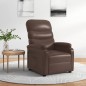 vidaXL Poltrona Reclinabile Marrone in Similpelle