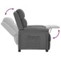 vidaXL Poltrona Reclinabile in Tessuto Grigio Chiaro