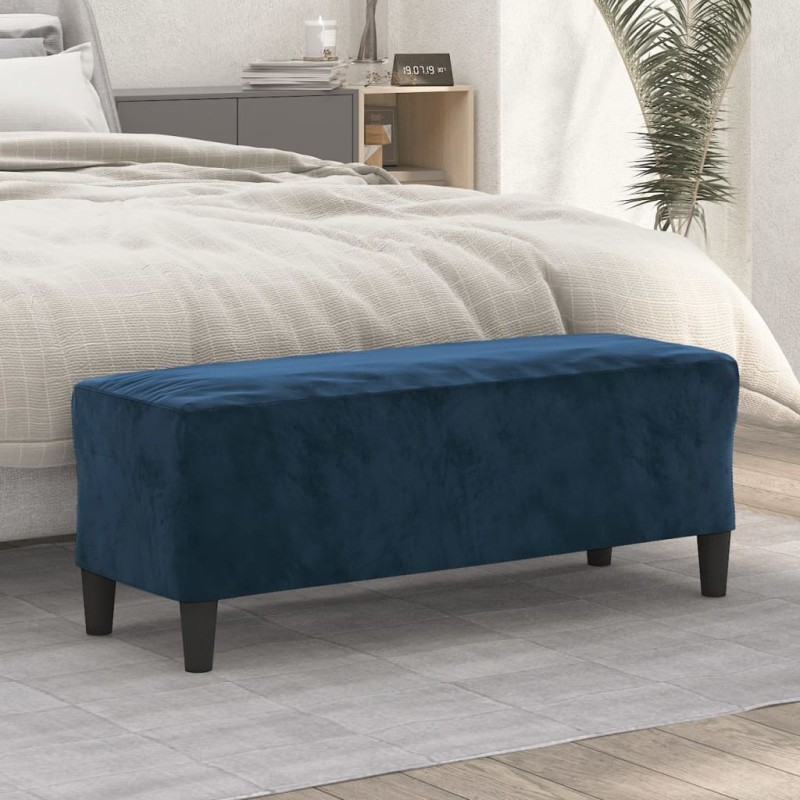 vidaXL Panca Blu 100x35x41 cm in Velluto vidaXL Panca Blu 100x35x41 cm in Velluto