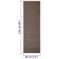 Tappeto in Sisal Naturale 80x250 cm Marrone Tappeto in Sisal Naturale 80x250 cm Marrone
