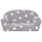 vidaXL Divano per Bambini 2 Posti Grigio Chiaro Stelle Morbido Peluche vidaXL Divano per Bambini 2 Posti Grigio Chiaro Stelle Morbido Peluche