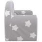 vidaXL Divano per Bambini 2 Posti Grigio Chiaro Stelle Morbido Peluche vidaXL Divano per Bambini 2 Posti Grigio Chiaro Stelle Morbido Peluche