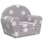vidaXL Divano Letto Bambini Grigio Chiaro con Stelle Morbido Peluche vidaXL Divano Letto Bambini Grigio Chiaro con Stelle Morbido Peluche