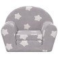 vidaXL Divano Letto Bambini Grigio Chiaro con Stelle Morbido Peluche vidaXL Divano Letto Bambini Grigio Chiaro con Stelle Morbido Peluche