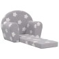 vidaXL Divano Letto Bambini Grigio Chiaro con Stelle Morbido Peluche vidaXL Divano Letto Bambini Grigio Chiaro con Stelle Morbido Peluche