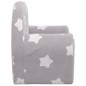 vidaXL Divano Letto Bambini Grigio Chiaro con Stelle Morbido Peluche vidaXL Divano Letto Bambini Grigio Chiaro con Stelle Morbido Peluche
