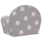vidaXL Divano Letto Bambini Grigio Chiaro con Stelle Morbido Peluche vidaXL Divano Letto Bambini Grigio Chiaro con Stelle Morbido Peluche