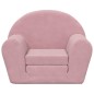 vidaXL Divano per Bambini Rosa in Morbido Peluche vidaXL Divano per Bambini Rosa in Morbido Peluche