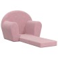 vidaXL Divano per Bambini Rosa in Morbido Peluche vidaXL Divano per Bambini Rosa in Morbido Peluche