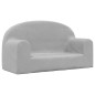 vidaXL Divano per Bambini a 2 Posti Grigio Chiaro in Morbido Peluche vidaXL Divano per Bambini a 2 Posti Grigio Chiaro in Morbido Peluche