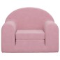 vidaXL Divano per Bambini Rosa in Morbido Peluche vidaXL Divano per Bambini Rosa in Morbido Peluche