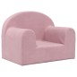 vidaXL Divano per Bambini Rosa in Morbido Peluche vidaXL Divano per Bambini Rosa in Morbido Peluche