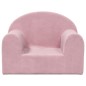 vidaXL Divano per Bambini Rosa in Morbido Peluche vidaXL Divano per Bambini Rosa in Morbido Peluche