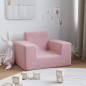 vidaXL Divano per Bambini Rosa in Morbido Peluche vidaXL Divano per Bambini Rosa in Morbido Peluche