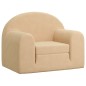 vidaXL Divano Letto per Bambini Crema in Morbido Peluche vidaXL Divano Letto per Bambini Crema in Morbido Peluche