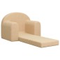vidaXL Divano Letto per Bambini Crema in Morbido Peluche vidaXL Divano Letto per Bambini Crema in Morbido Peluche