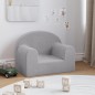 vidaXL Divano per Bambini Grigio Chiaro in Morbido Peluche vidaXL Divano per Bambini Grigio Chiaro in Morbido Peluche