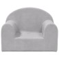 vidaXL Divano per Bambini Grigio Chiaro in Morbido Peluche vidaXL Divano per Bambini Grigio Chiaro in Morbido Peluche