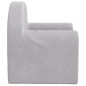 vidaXL Divano per Bambini Grigio Chiaro in Morbido Peluche vidaXL Divano per Bambini Grigio Chiaro in Morbido Peluche