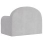 vidaXL Divano per Bambini Grigio Chiaro in Morbido Peluche vidaXL Divano per Bambini Grigio Chiaro in Morbido Peluche