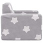 vidaXL Divano per Bambini Grigio Chiaro con Stelle in Morbido Peluche vidaXL Divano per Bambini Grigio Chiaro con Stelle in Morbido Peluche