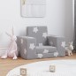vidaXL Divano Letto Bambini Grigio Chiaro con Stelle Morbido Peluche vidaXL Divano Letto Bambini Grigio Chiaro con Stelle Morbido Peluche