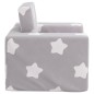 vidaXL Divano Letto Bambini Grigio Chiaro con Stelle Morbido Peluche vidaXL Divano Letto Bambini Grigio Chiaro con Stelle Morbido Peluche
