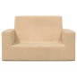vidaXL Divano per Bambini a 2 Posti Crema in Morbido Peluche vidaXL Divano per Bambini a 2 Posti Crema in Morbido Peluche