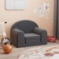 vidaXL Divano Letto per Bambini Antracite in Morbido Peluche vidaXL Divano Letto per Bambini Antracite in Morbido Peluche