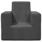 vidaXL Divano per Bambini Antracite in Morbido Peluche vidaXL Divano per Bambini Antracite in Morbido Peluche