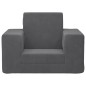 vidaXL Divano Letto per Bambini Antracite in Morbido Peluche vidaXL Divano Letto per Bambini Antracite in Morbido Peluche