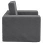 vidaXL Divano Letto per Bambini Antracite in Morbido Peluche vidaXL Divano Letto per Bambini Antracite in Morbido Peluche