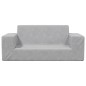 vidaXL Divano per Bambini a 2 Posti Grigio Chiaro in Morbido Peluche vidaXL Divano per Bambini a 2 Posti Grigio Chiaro in Morbido Peluche