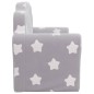 vidaXL Divano per Bambini 2 Posti Grigio Chiaro Stelle Morbido Peluche vidaXL Divano per Bambini 2 Posti Grigio Chiaro Stelle Morbido Peluche